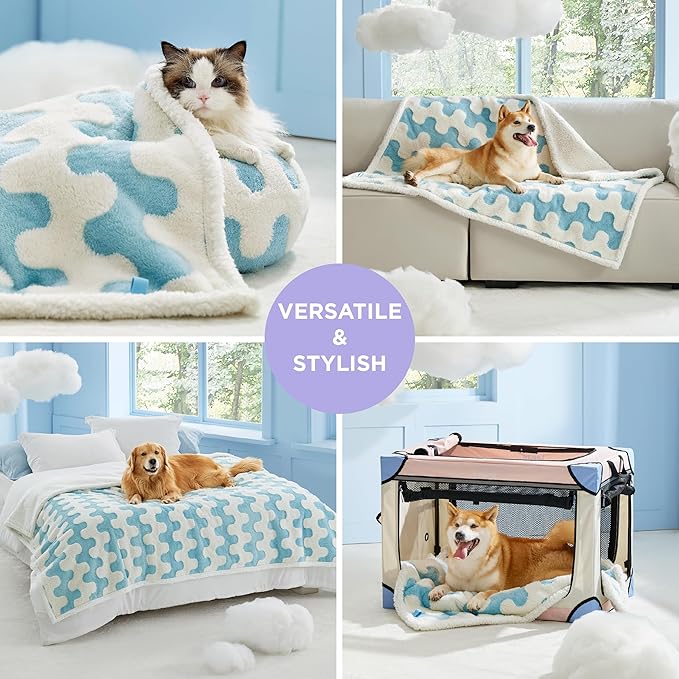 Lesure Waterproof Puppy Blanket for Small Dogs 3D Textured