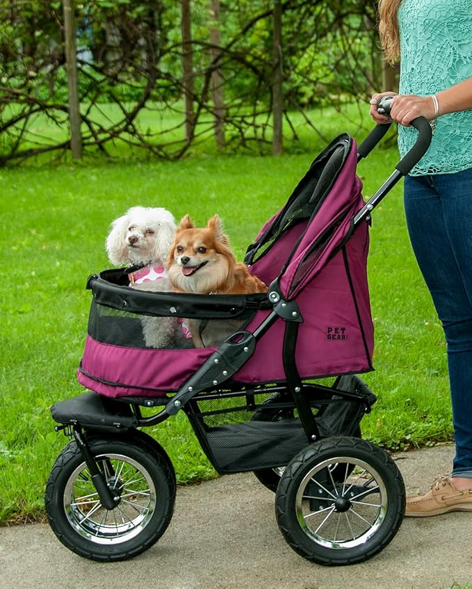 Pet Gear NO-Zip Double Pet Stroller 1 Model 3 Colors