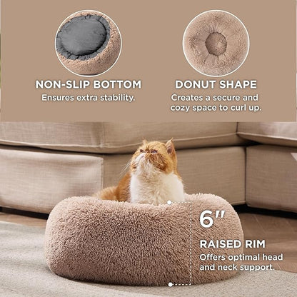 Bedsure Calming Cat Beds for Indoor Cats 20 inches, 15 lbs