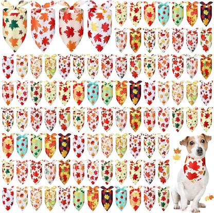 Chunful 100 Pieces Dog Bandanas Bulk Pet Bandanas