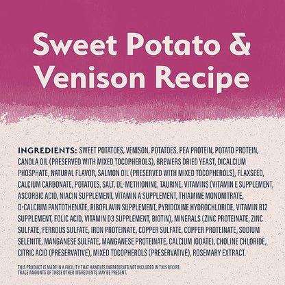 Natural Balance Limited Ingredient Adult Grain-Free Dry Dog Food, Reserve Sweet Potato & Venison Recipe, 4 Pound (Pack of 1)