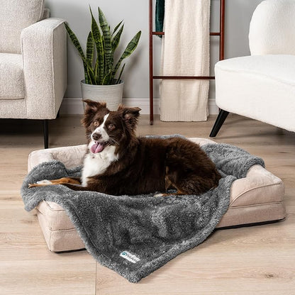 PetAmi Dog Blanket for Small Medium Dogs Grey 29x40