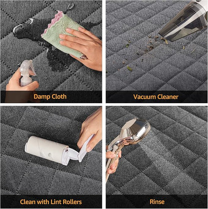 nzonpet Dog Back Seat Covers for Trucks 100% Waterproof F150 (Gray)