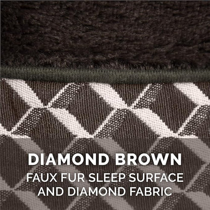 Furhaven Pillow Dog Bed for Medium/Small Dogs w/ Removable Bolsters & Washable Cover