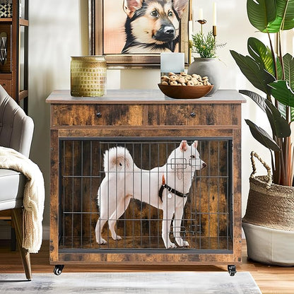 NicBex Dog Crate Furniture 38.4" L