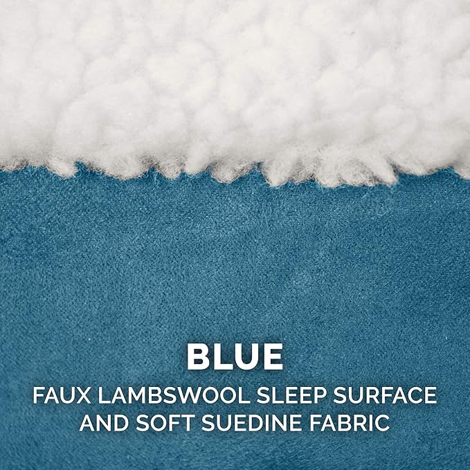 Furhaven 35" Round Memory Foam Dog Bed for Large/Medium Dogs w/ Removable Washable Cover 50 lbs 35-inch