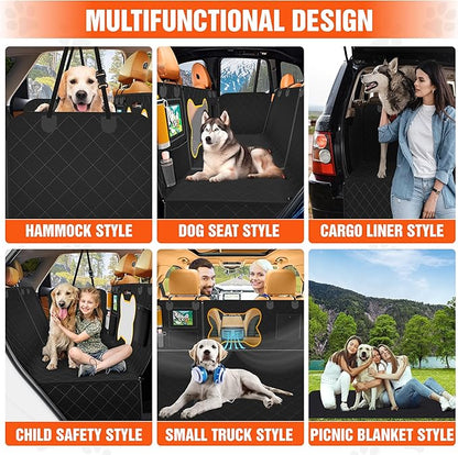 Pet Backseat Extender for Dogs 600D Fabric 500lbs, Waterproof,