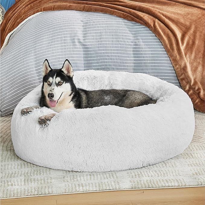 Bedsure Calming Dog Bed for Large Dogs 36 inches 100 lbs