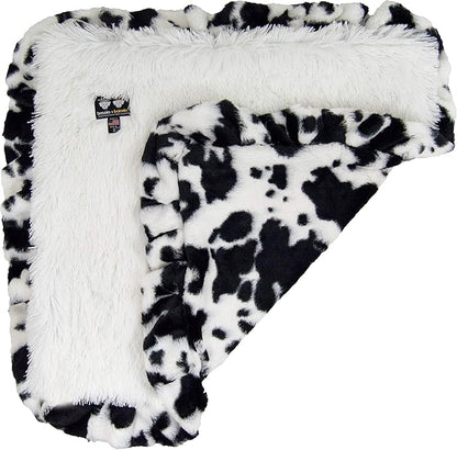 Bessie and Barnie Blanket - Extra Plush Faux Fur Dog Blanket - Reversible Pet Blanket for Dogs and Cats - Super Soft and Machine Washable - Multiple Sizes & Colors Available