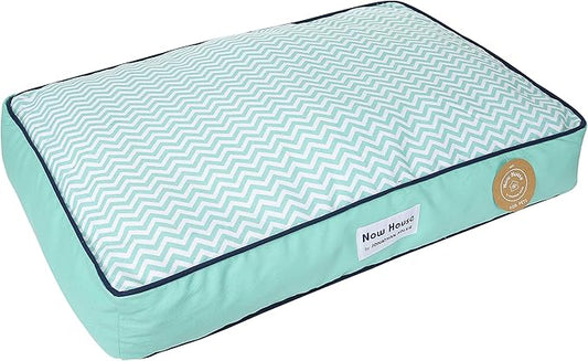 Now House for Pets by Jonathan Adler Teal Chevron Cushion Dog Bed (FF15503)