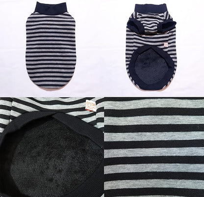 Dachshund Sweater for Dogs Lining Napping Stripe T Shirts (S