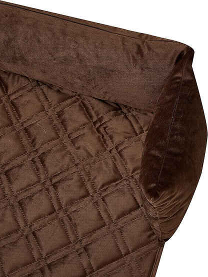 Brilliant Sunshine Premium Chocolate Silky Velvet Pet Sofa Bed
