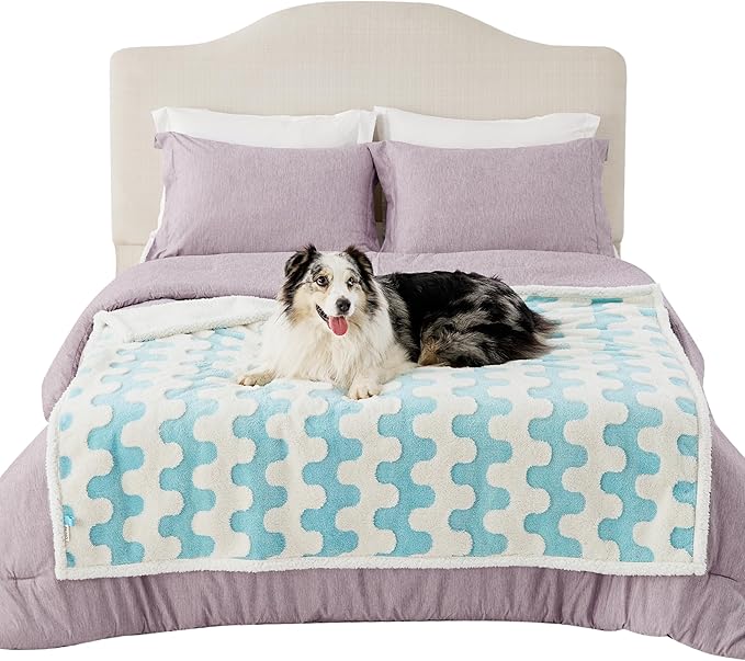 Lesure Waterproof Dog Blanket for Large Dogs 3D Textured