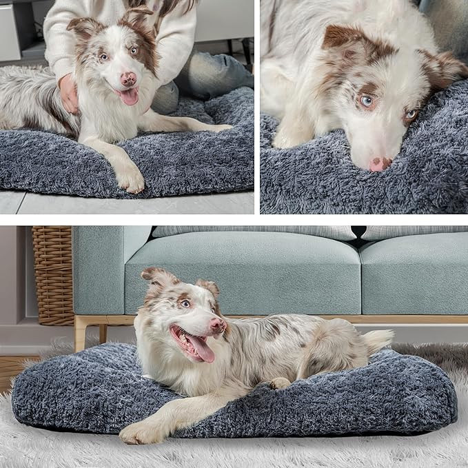 Dog Beds Crate Pad for Medium (35"x23"Dark Grey)