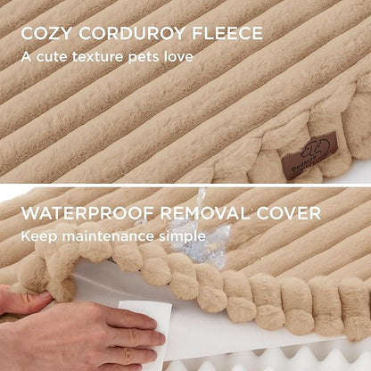 Bedsure Orthopedic Dog Bed for Medium Dogs (30x20, Tuscan