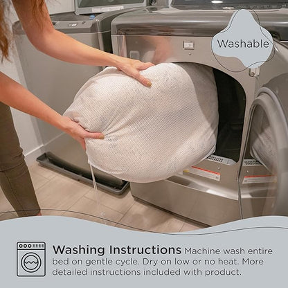 Best Friends by Sheri The Original Calming Donut Cat and Dog Bed in Lux Fur Gray 23"