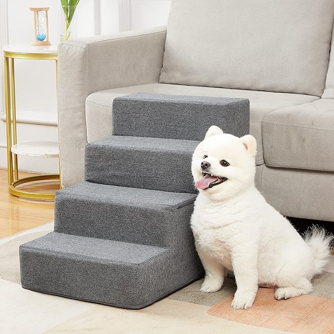 Dog Stairs & Steps for Small Dogs Cats 4-Step (18''