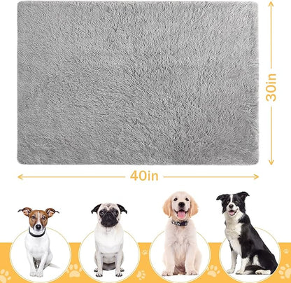 LOCHAS Luxury Fluffy Dog Blanket 30''x40'' Grey