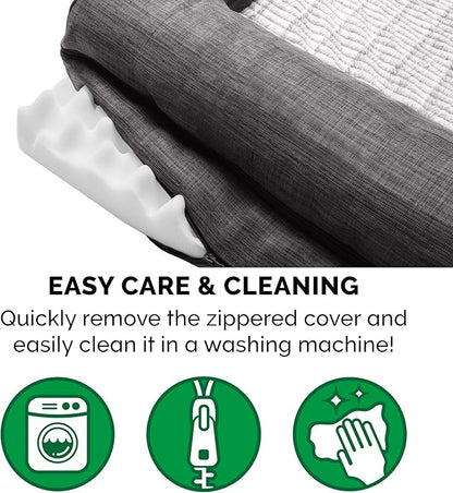 Furhaven Orthopedic Dog Bed for Large Dogs w/ Removable Bolsters & Washable Cover 95 lbs