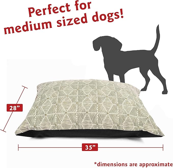 Majestic Pet Rectangle Medium Dog Bed Washable – Non Slip Comfy Pet Bed – Dog Crate Bed Super Value Pillow Dog Bed – Dog Kennel Bed for Sleeping 35 x 28 Inch