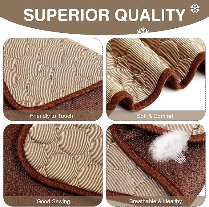Pet Cooling Bed Mats Dog Cooling Mat Washable Comfort Breathable for Dogs and Cats Indoor Outdoor 21.65 * 27.55Inch)