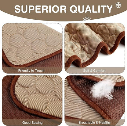 Pet Cooling Bed Mats Dog Cooling Mat Washable Comfort Breathable for Dogs and Cats Indoor Outdoor 21.65 * 27.55Inch)