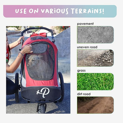 Petique Trailblazer Pet Jogger/Stroller 77LBS -