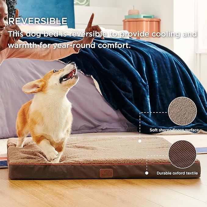 Bedsure Large Dog Crate Bed 75 lbs,