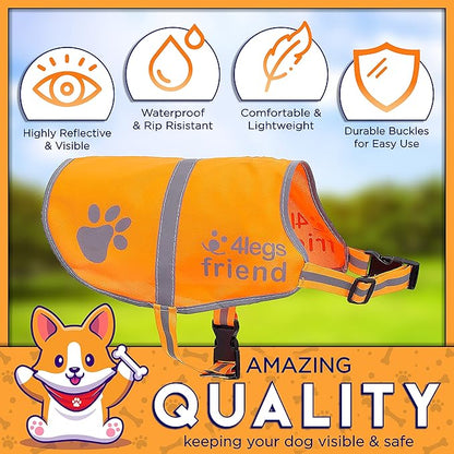 Dog Safety Reflective Lightweight Vest 6 Sizes