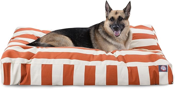 Majestic Pet Rectangle Large Dog Bed Washable – Non Slip Comfy Pet Bed – Dog Crate Bed with Removable Washable Cover – Dog Kennel Bed for Sleeping 50x42x5 Inch