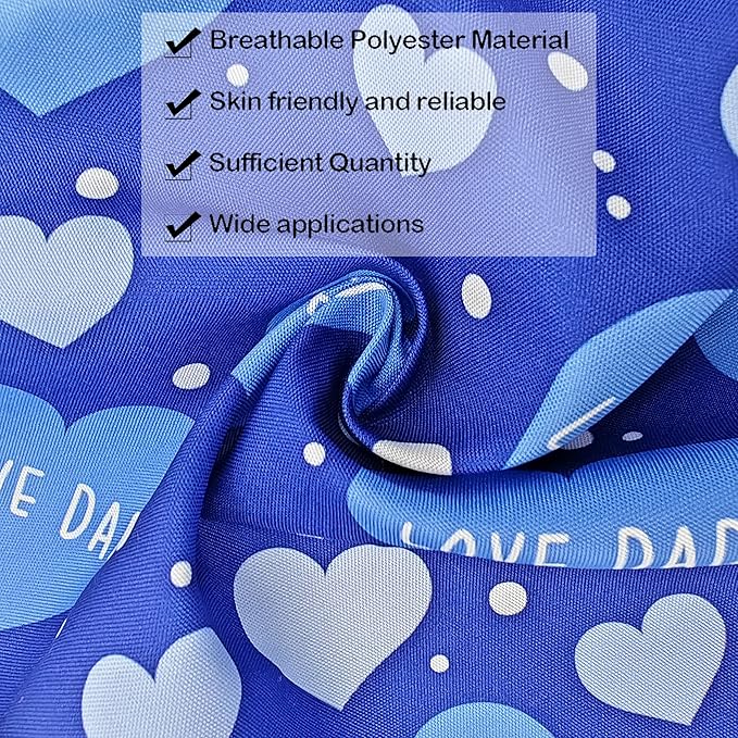 10PCS Father's Day Dog Bandanas for Extra Large XL XXL Triangle Bibs Head Scarves for Boys Girls Grooming Accessories Costume