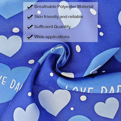 10PCS Father's Day Dog Bandanas for Extra Large XL XXL Triangle Bibs Head Scarves for Boys Girls Grooming Accessories Costume