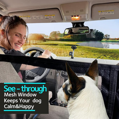 KULULU Dog Car Seat Cover for Back Seat 100% Waterproof (60" W 64" L))