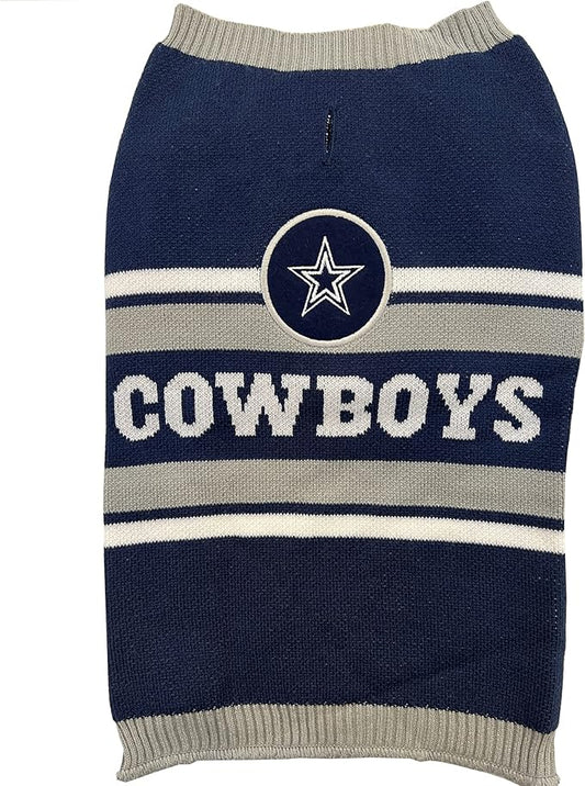 Pets First NFL Dallas Cowboys Dog Sweater (DAL-4179-LG)