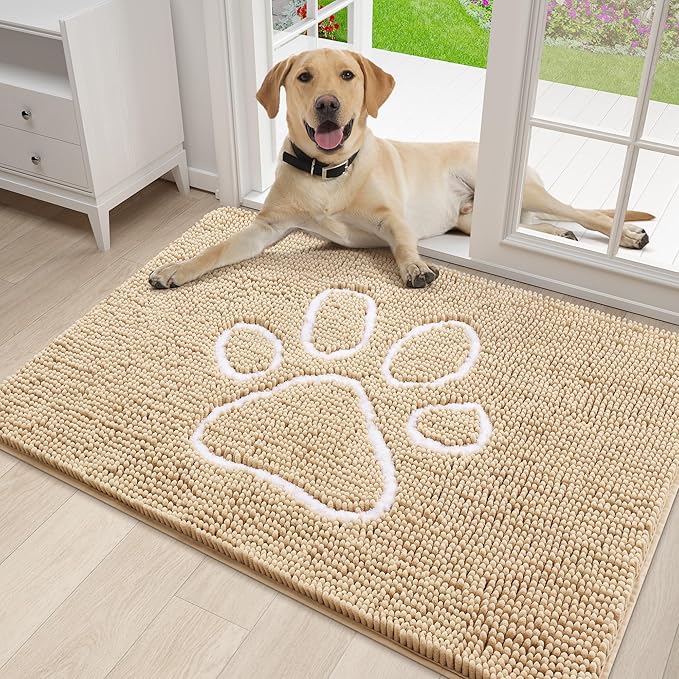 smiry Dog Door Mat for Muddy Paws (30x20 Inches,