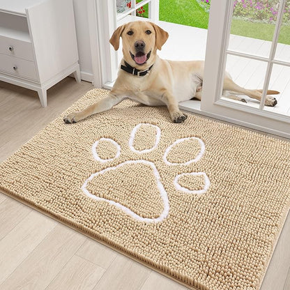 smiry Dog Door Mat for Muddy Paws (30x20 Inches,