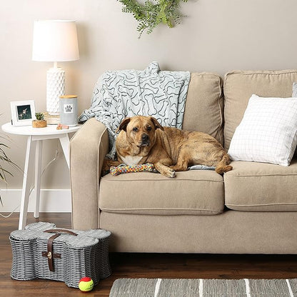 Bone Dry Embossed Bone Print Pet Blanket 36x48, Hunter