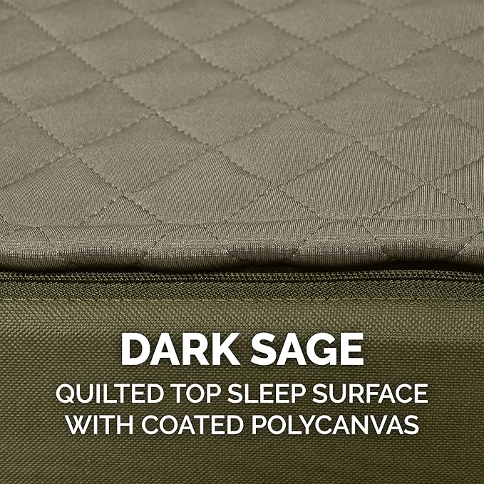 Furhaven Replacement Dog Bed Cover Water-Resistant Indoor/Outdoor Quilt Top Convertible Mattress, Washable - Dark Sage, Jumbo (X-Large)