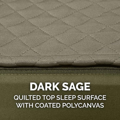 Furhaven Replacement Dog Bed Cover Water-Resistant Indoor/Outdoor Quilt Top Convertible Mattress, Washable - Dark Sage, Jumbo (X-Large)