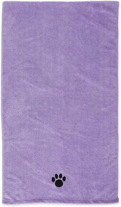 Bone Dry Embroidered Pet Grooming Towel Collection 41x23.5, Lavender