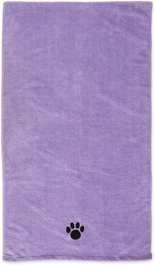 Bone Dry Embroidered Pet Grooming Towel Collection 41x23.5, Lavender