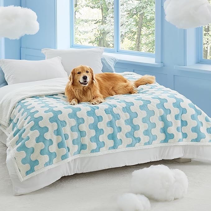 Lesure Waterproof Dog Blanket for Large Dogs 3D Textured
