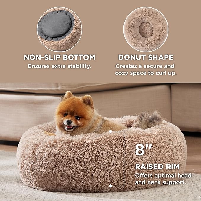 Bedsure Calming Dog Bed for Small Dogs 23 inches 25 lbs