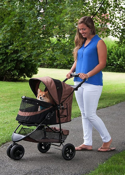 Pet Gear No-Zip Special Edition 3 Wheel Pet Stroller for Cats/Dogs 4 Colors