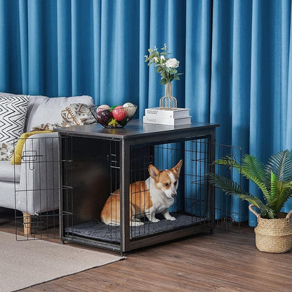 DWANTON Dog Crate Furniture with Cushion 32.5" L,