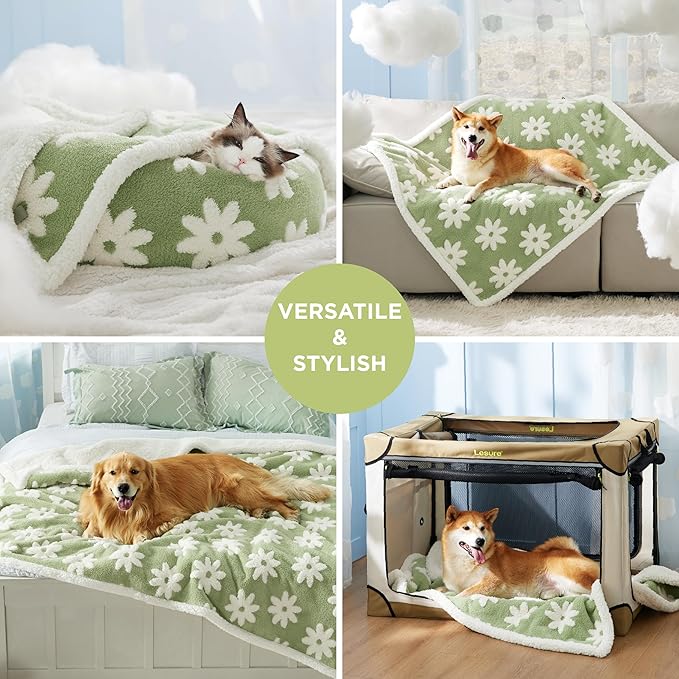 Lesure Waterproof Dog Blanket for Large Dogs 3D Textured