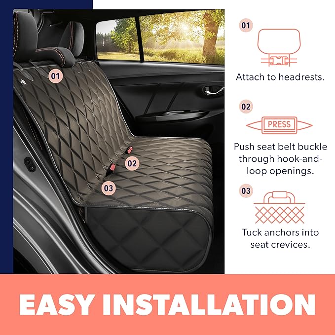 Active Pets Fabric Car Bench Dog Seat Cover for Back Seat