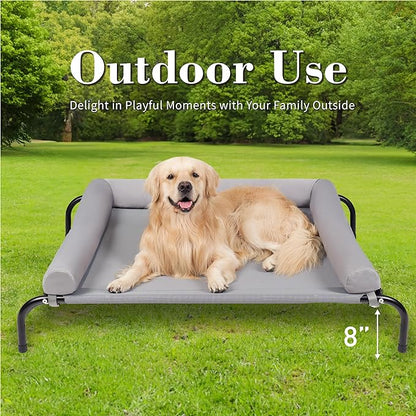 Cooling Elevated Dog Bed with Pillows