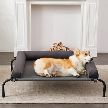 Cooling Elevated Dog Bed with Pillows