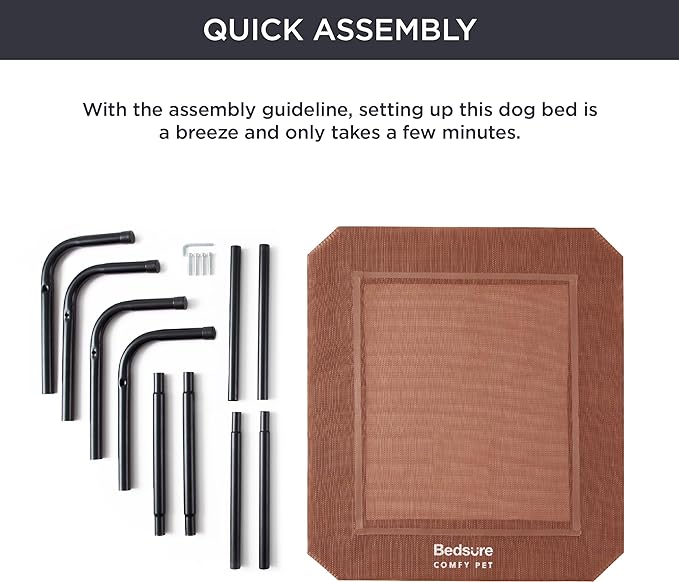 Bedsure Elevated Raised Cooling Cots Bed for Large Dogs 49 inches